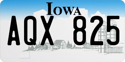 IA license plate AQX825