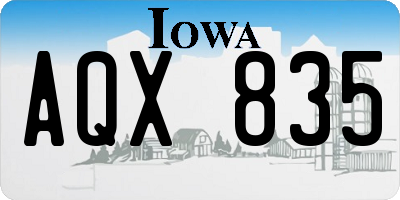 IA license plate AQX835