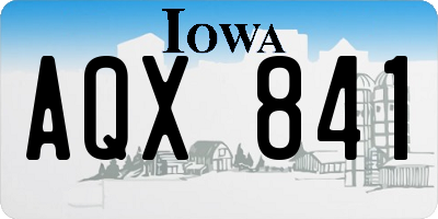 IA license plate AQX841