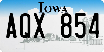 IA license plate AQX854