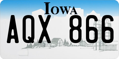 IA license plate AQX866