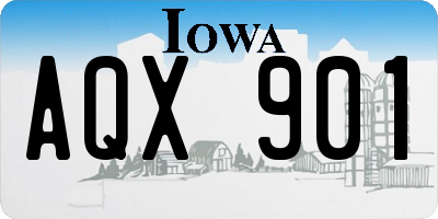 IA license plate AQX901