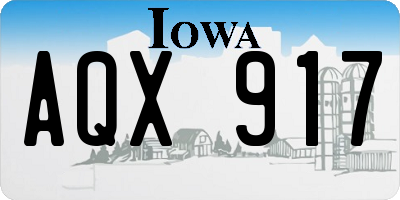 IA license plate AQX917