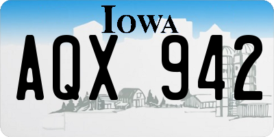 IA license plate AQX942