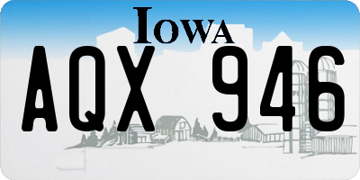 IA license plate AQX946