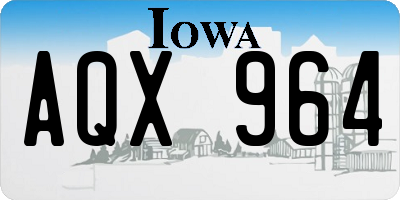 IA license plate AQX964