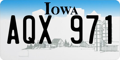 IA license plate AQX971