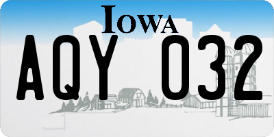 IA license plate AQY032