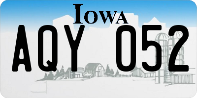 IA license plate AQY052