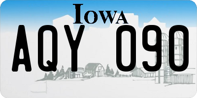 IA license plate AQY090