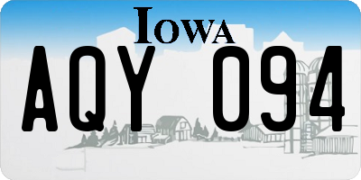 IA license plate AQY094