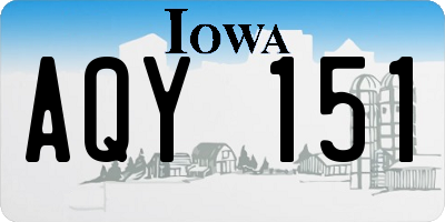 IA license plate AQY151