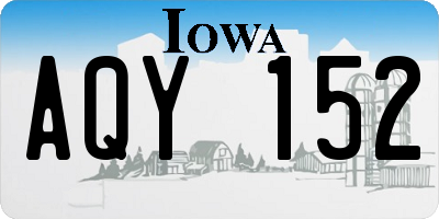 IA license plate AQY152