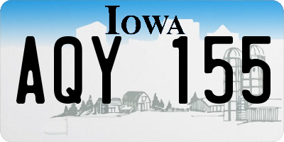 IA license plate AQY155