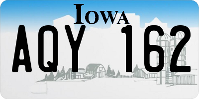 IA license plate AQY162