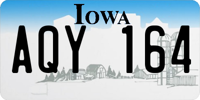 IA license plate AQY164