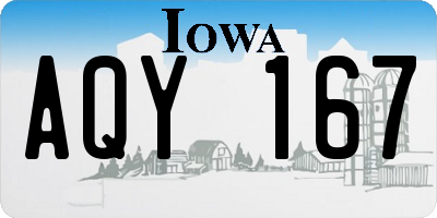 IA license plate AQY167