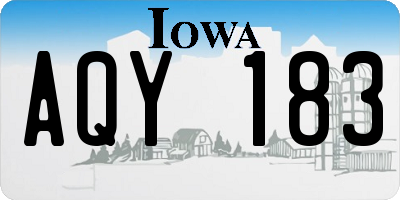 IA license plate AQY183
