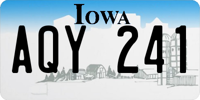 IA license plate AQY241