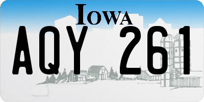 IA license plate AQY261