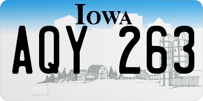 IA license plate AQY263