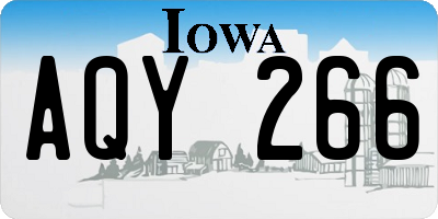 IA license plate AQY266