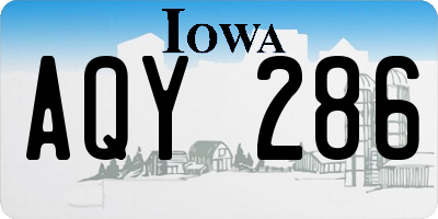 IA license plate AQY286