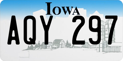 IA license plate AQY297