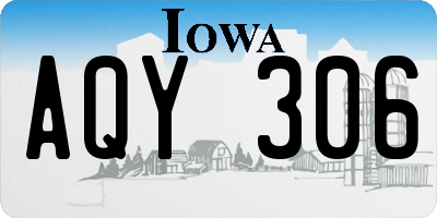 IA license plate AQY306