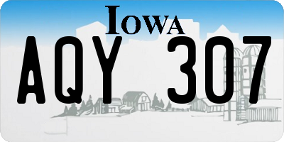 IA license plate AQY307