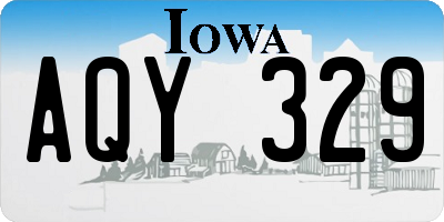 IA license plate AQY329