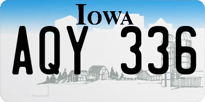 IA license plate AQY336