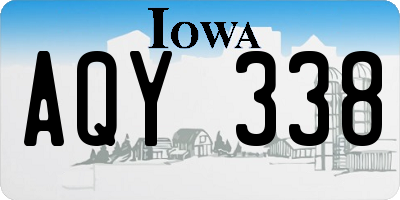 IA license plate AQY338