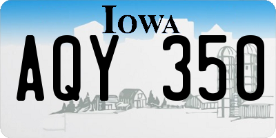 IA license plate AQY350