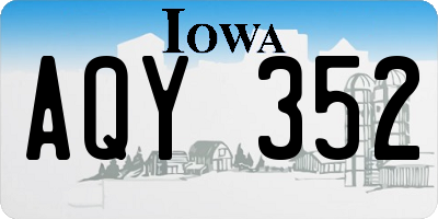 IA license plate AQY352