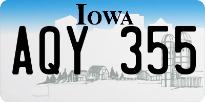 IA license plate AQY355