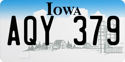 IA license plate AQY379