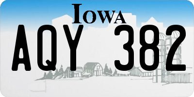 IA license plate AQY382