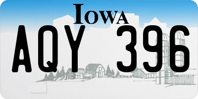 IA license plate AQY396