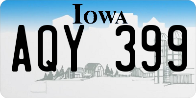 IA license plate AQY399