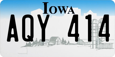 IA license plate AQY414