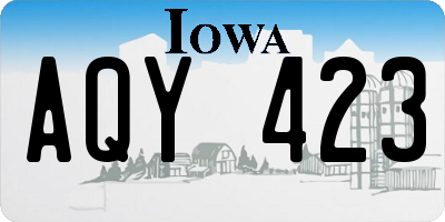 IA license plate AQY423