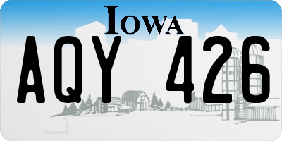 IA license plate AQY426