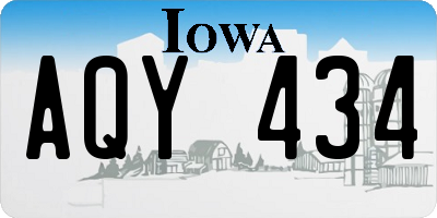 IA license plate AQY434