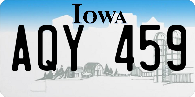 IA license plate AQY459