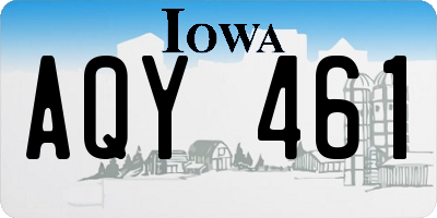 IA license plate AQY461