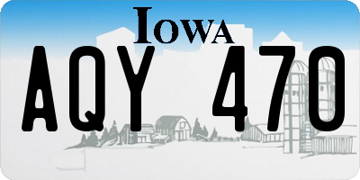 IA license plate AQY470
