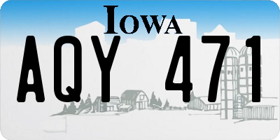 IA license plate AQY471