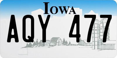 IA license plate AQY477