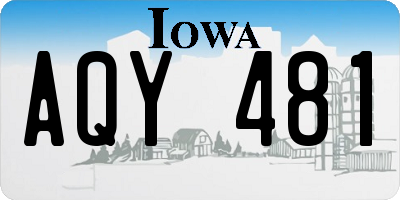 IA license plate AQY481